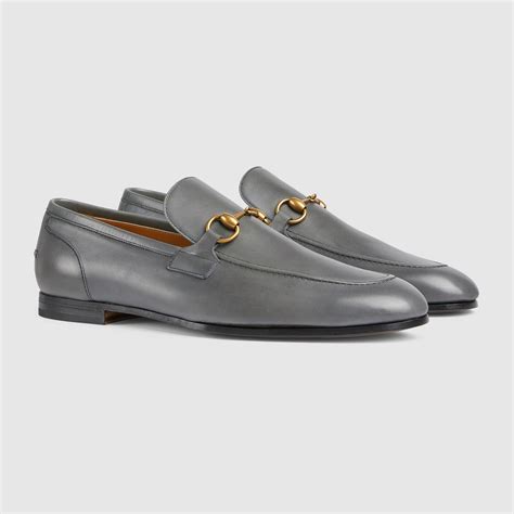 Men's Gucci Jordaan loafer in grey leather 